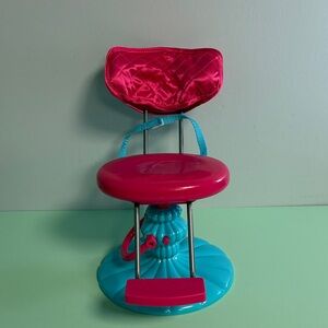 Journey Girls Doll Pink & Blue Hair Dresser Chair, Kids Doll Accessory Toy
